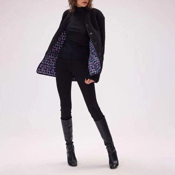 Diane Von Furstenberg Domino Reversible Quilted Coat Size Medium - Picture 8 of 8